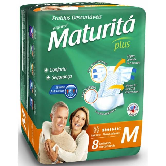 Fralda Geriátrica Maturitá Tamanho Médio